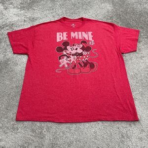 Disney Mickey Mouse Graphic T-Shirt Mens 2XL Red Crew Neck Short Sleeve Tee Top